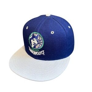 Minnesota Timberwolves New Era Fitted Hat 7 1/4 Wool Made in‎ USA NBA VTG 90s